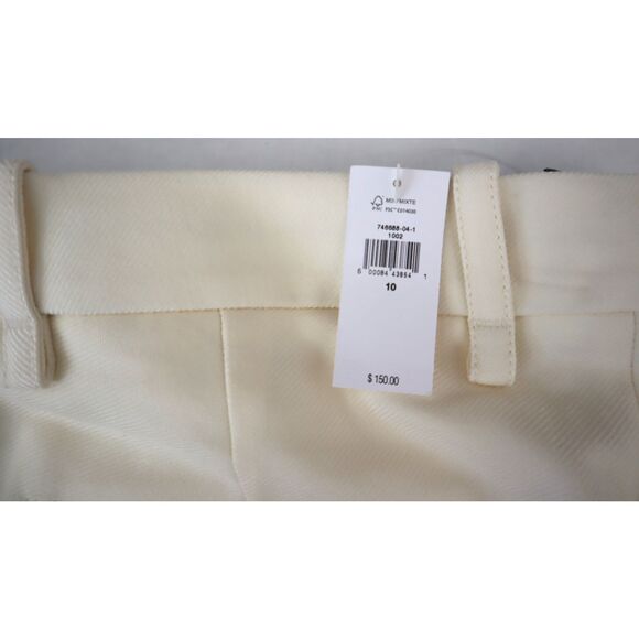 Banana Republic 746688 Women's Sz 10 Cream Lido Wide-Leg Italian Wool Pants - Picture 4 of 14